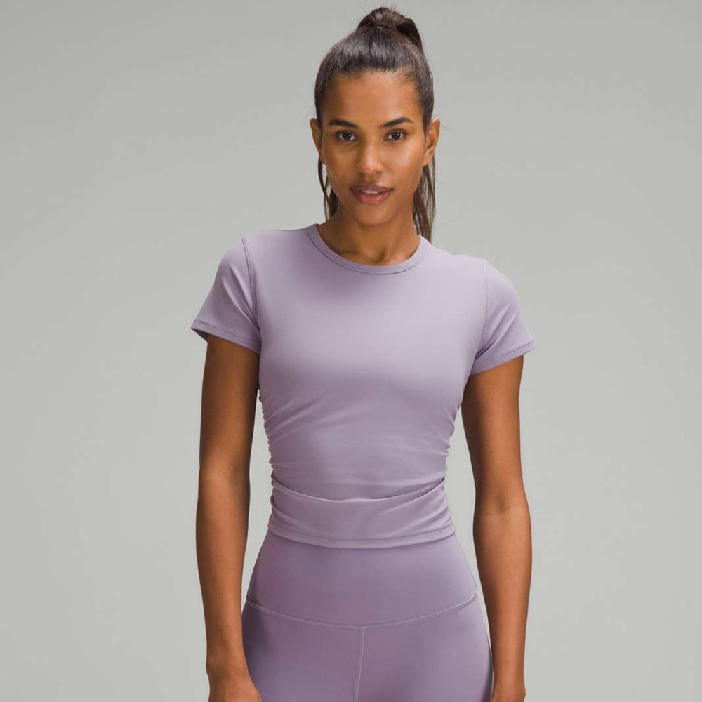 Lululemon All It Takes Ribbed Nulu T-Shirt, size 4 Purple Ash